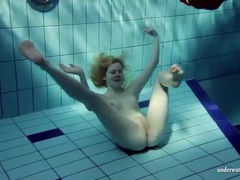 UhEbony presents: Blonde goes for a swim and strips