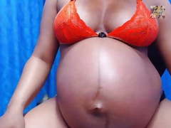 UhEbony presents: Pregnant latina with twinbelly