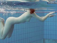 UhEbony presents: Wet teen lera in the pool