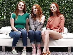 UhEbony presents: 3 redheads and one lucky ass guy
