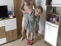 UhEbony presents: Shy teen girl with huge boobs gets fucked hard