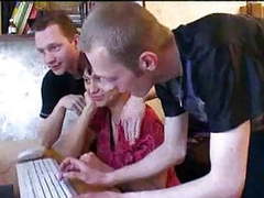 UhEbony presents: Big titted hairy milf keeps her boys happy