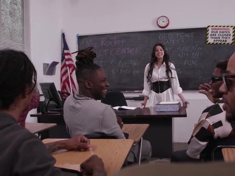 UhEbony presents: Hardcore interracial fucking in the office with a cum loving slut