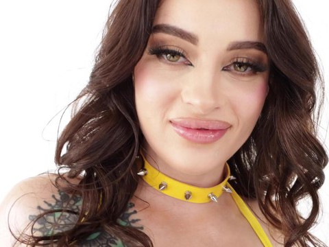 UhEbony presents: Black guy fucks wet pussy of brunette pornstar maddy may on the bed