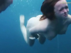 UhEbony presents: Sexy naked girls swimming in the ocean