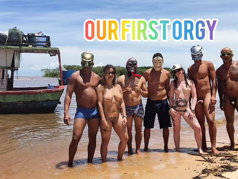 UhEbony presents: I took my wives to a gangbang with my friends on an old boat in salvador