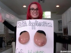 UhEbony presents: Voluptuous redhead has gorgeous big tits