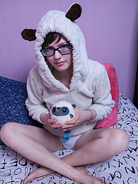UhEbony presents: Innocent teen cutie does something really naughty to her daddy before bedtime and she really seems to like it