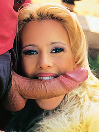 UhEbony presents: Blonde Cora Works Hard With Mouth and Ass to Get a Facial