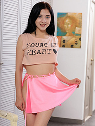 UhEbony presents: Admirable teen girl strips nude exposing her amazing body, perfect tits and hot tight pussy