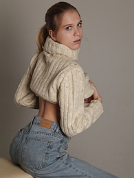 UhEbony presents: Very shy and modest teen girl gets undressed showing off her fresh and natural naked body